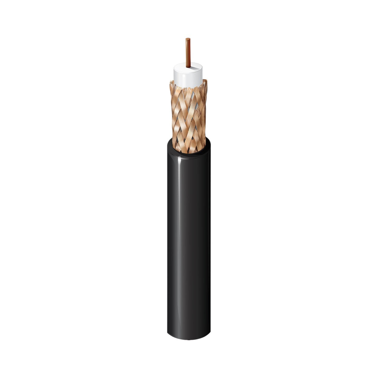 Cable Coaxial Belden Para Camaras De Seguridad Cctv Rg59 Conductor Y Malla 95% Cobre 305 Mto Negro 543945X 0101000 - SILYMX