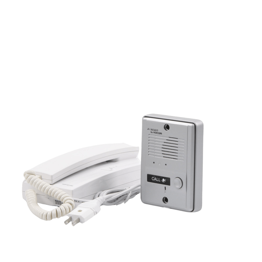 Kit de audio portero con un auricular expandible hasta 3 auriculares KOCOM KDP-601A1M/MS2D - SILYMX