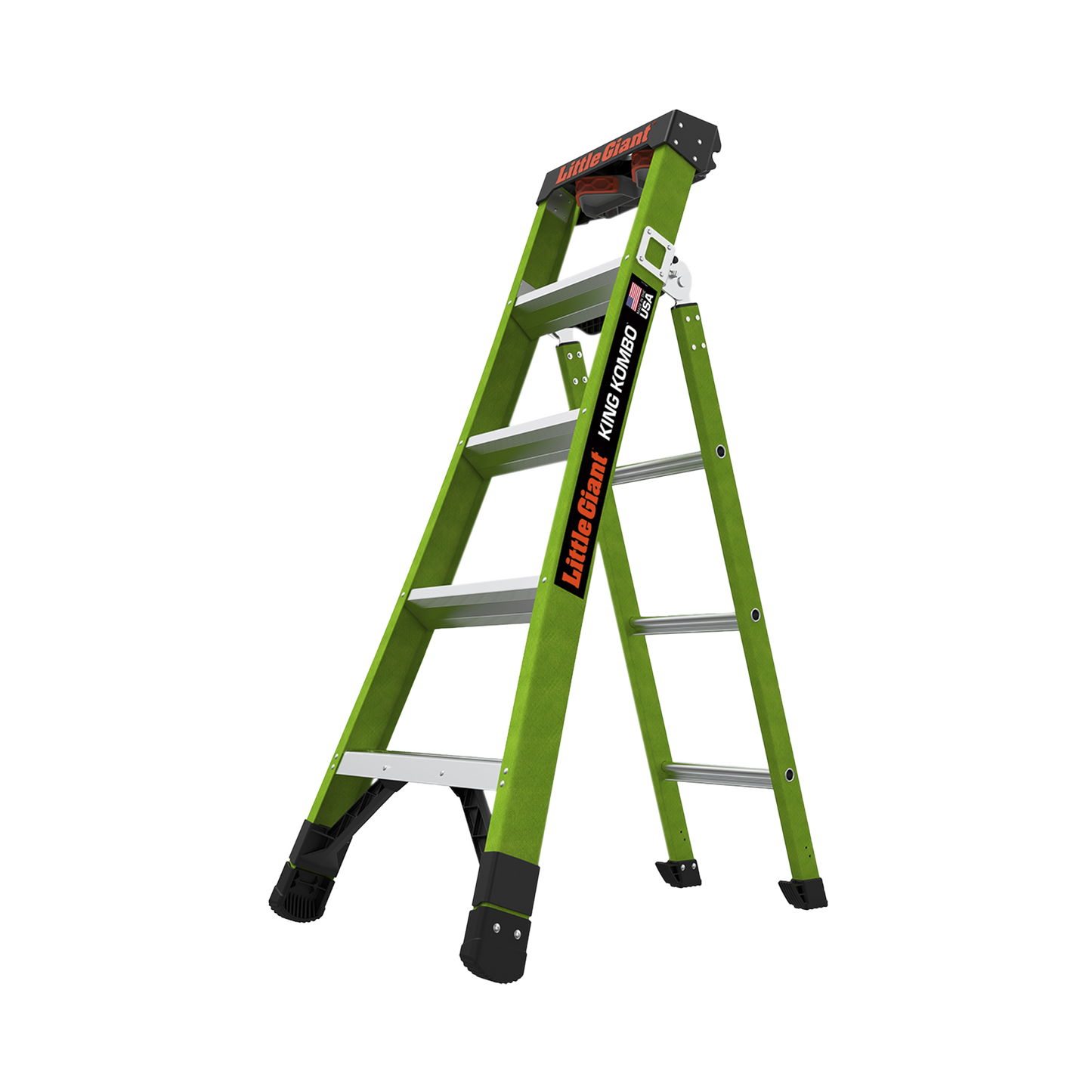 Escalera de Tijera 3 en 1 de 1.5 Metros, Fibra de Vidrio (SKU13906-001). Hecha en E.U.A. (Versión 2.0) Little Giant Ladder Systems KING-KOMBO2-5IAAC - SILYMX