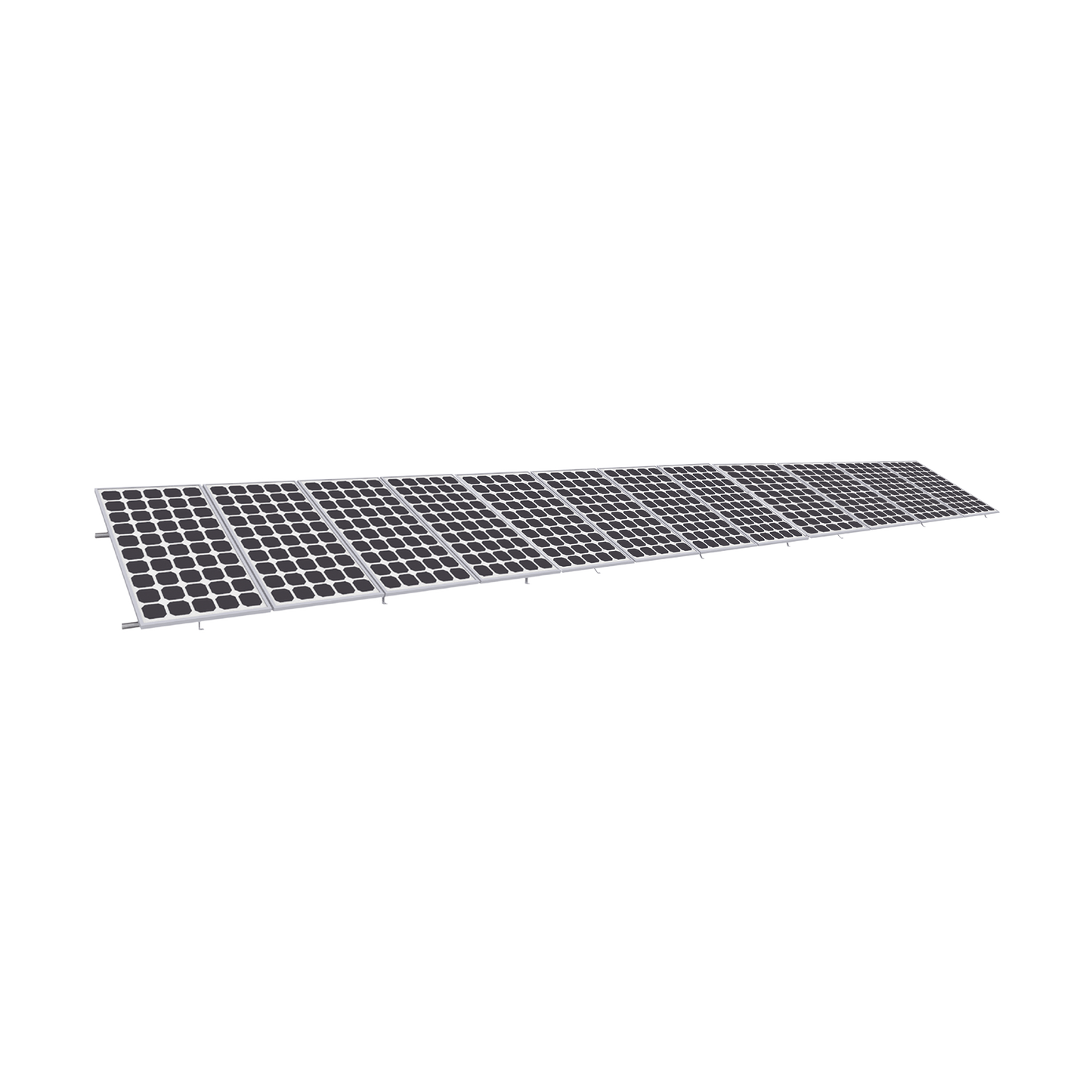 Montaje para Panel Solar, Riel "8" de 5400mm para Módulos con Espesor de 35mm, Velocidad de Viento Máx. 136km/h (20° a 45°) EPCOM POWERLINE KIT12PVEKTOR8R - SILYMX