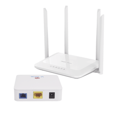OLT ONT ONURUIJIEKIT1-VPON-MESHKit ONU Bridge Dual GPON EPON Router Wi - Fi Mesh WISP Hogares Oficinas Ruijie KIT1 - VPON - MESH - SILYMX
