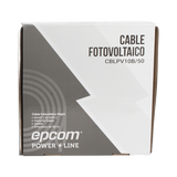 Kit Cable Fotovoltaico 2×50 m EPCOM POWERLINE – 10 AWG (6 mm²), PV, 1000/2000 V, Rojo y Negro