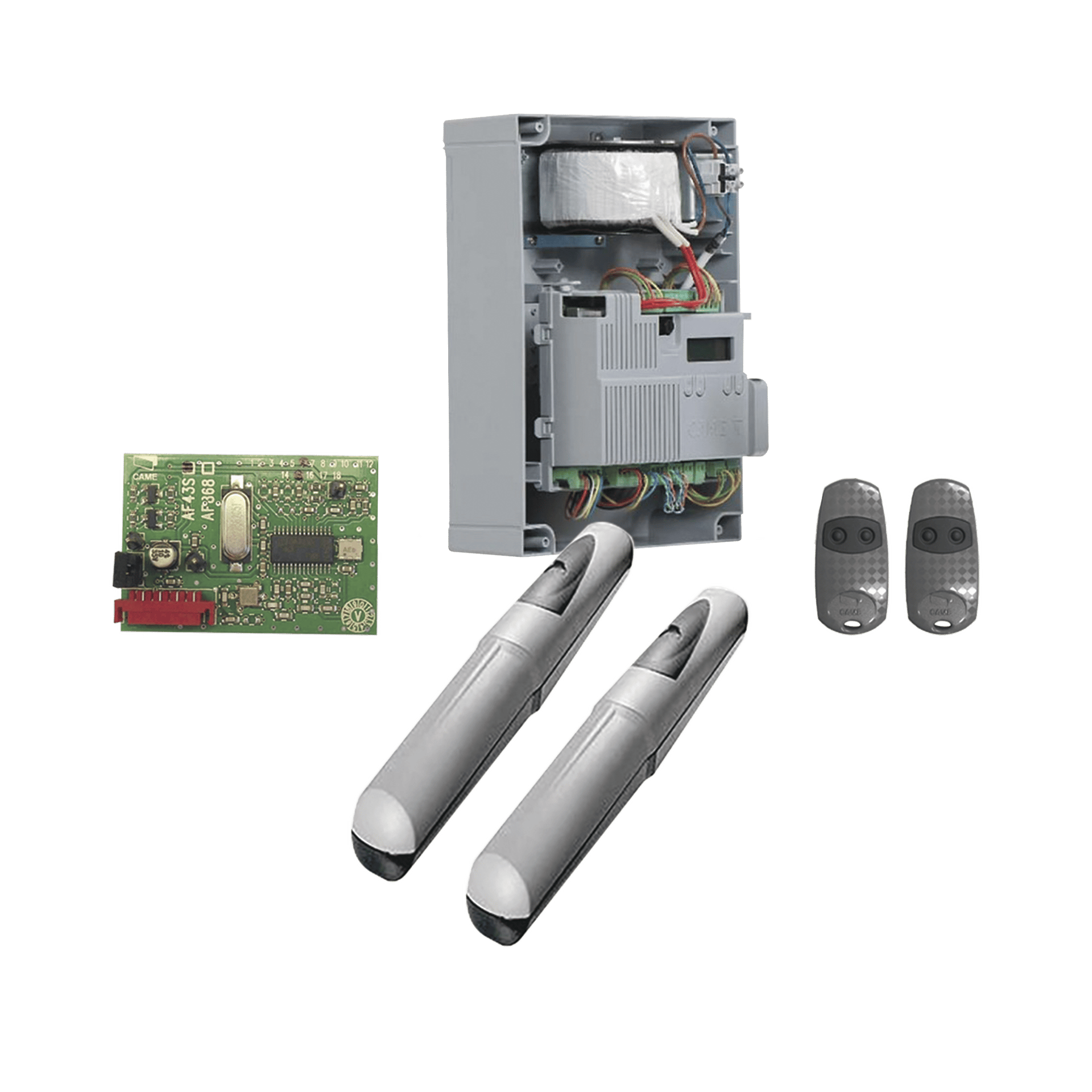 Kit de operadores AXO 5024 Para puertas Abatibles de hasta 5 Metros y 400 Kg de peso por hoja KIT-AXO-5024 - SILYMX