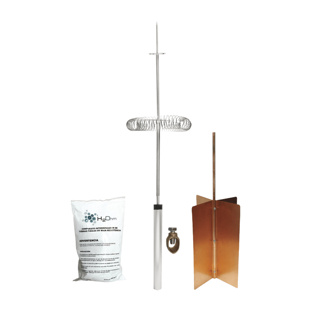 Kit Básico de Pararrayo con Punta Dipolo y Electrodo Tipo Rehilete. Instalación en Poste o Torre KIT-DIPOLO-BASIC - SILYMX