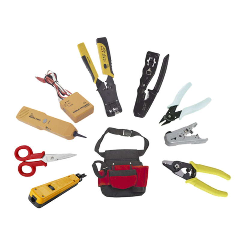 Juego de 9 Herramientas para Instalador de Redes Incluye bolsa de viaje KITINSTALN3 - SILYMX