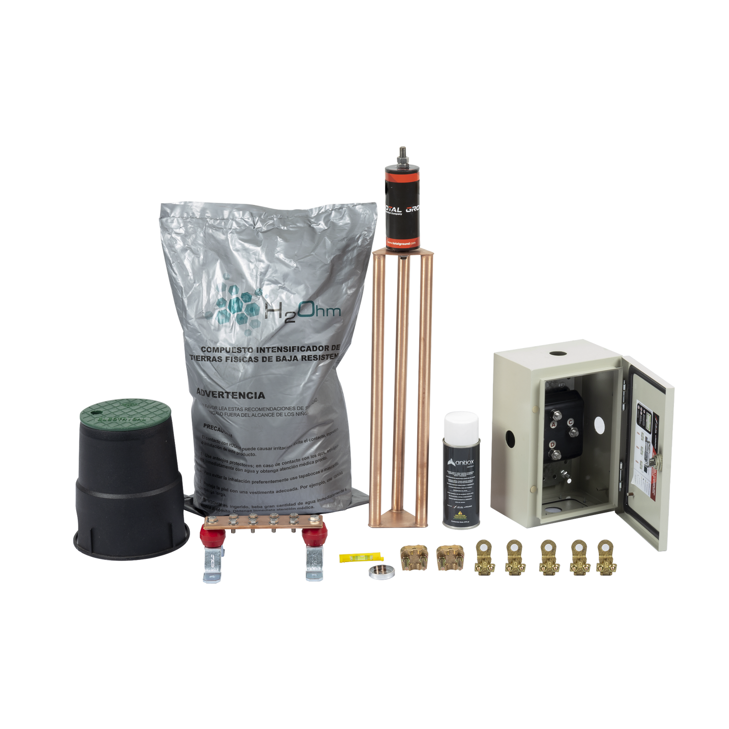 Kit de Tierra Física Con Electrodo Magnetoactivo Capacidad Max: 400 AMP TOTAL GROUND KIT-MASTER-400K-V2 - SILYMX