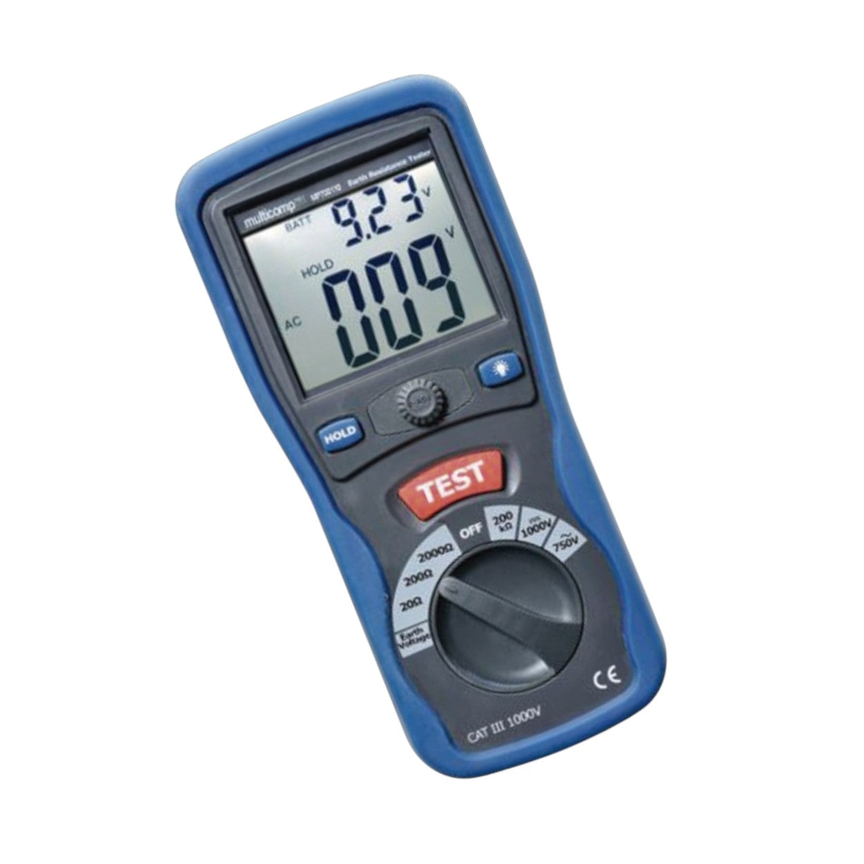 KIT de Medidor de Resistencia a Tierra Digital Terrómetro a 3 hilos CAT III 1000V KRT-01-3PN - SILYMX