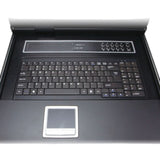 Switch KVM con Monitor de 17 in con Teclado y Trackpad para Rack de 1U de Cuatro Postes KVM-210-08M - SILYMX