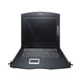 Switch KVM con Monitor de 17 in con Teclado y Trackpad para Rack de 1U de Cuatro Postes KVM-210-08M - SILYMX