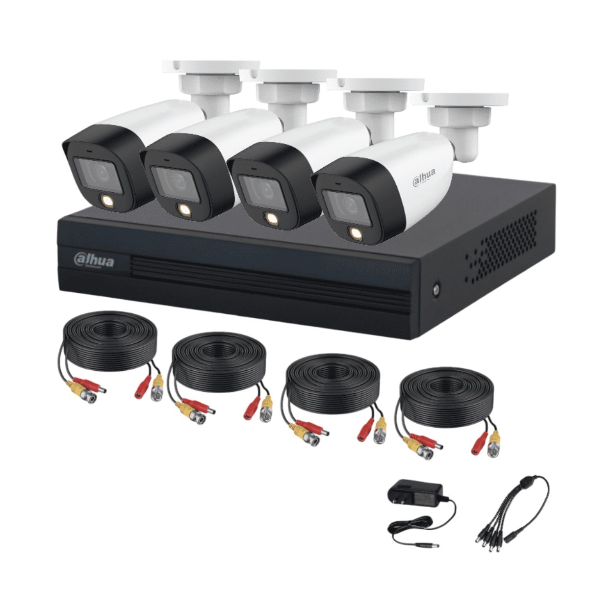 Kit De 4 Canales Full Color De 2 MP DAHUA IA H.265+ DH-KIT/XVR1B04-I/4-HFW1209CN-LED-0280B