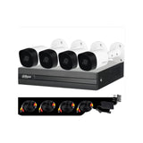Kit De 4 Camaras De Vigilancia Dahua 5 Megapixeles B2a5 /vc DH-KIT/XVR1B04H-I/4-B2A51N-0280B-S2 - SILYMX