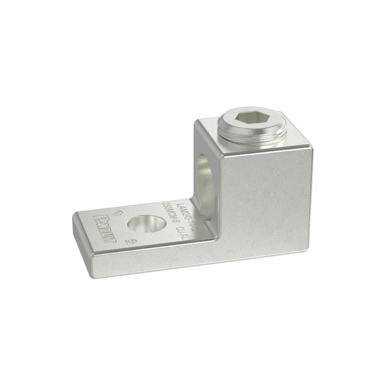 Terminal tipo Lengüeta Recta de Aluminio con Agujero y Barril para Cable 14 - 20 AWG LAMA2/0-14-L - SILYMX