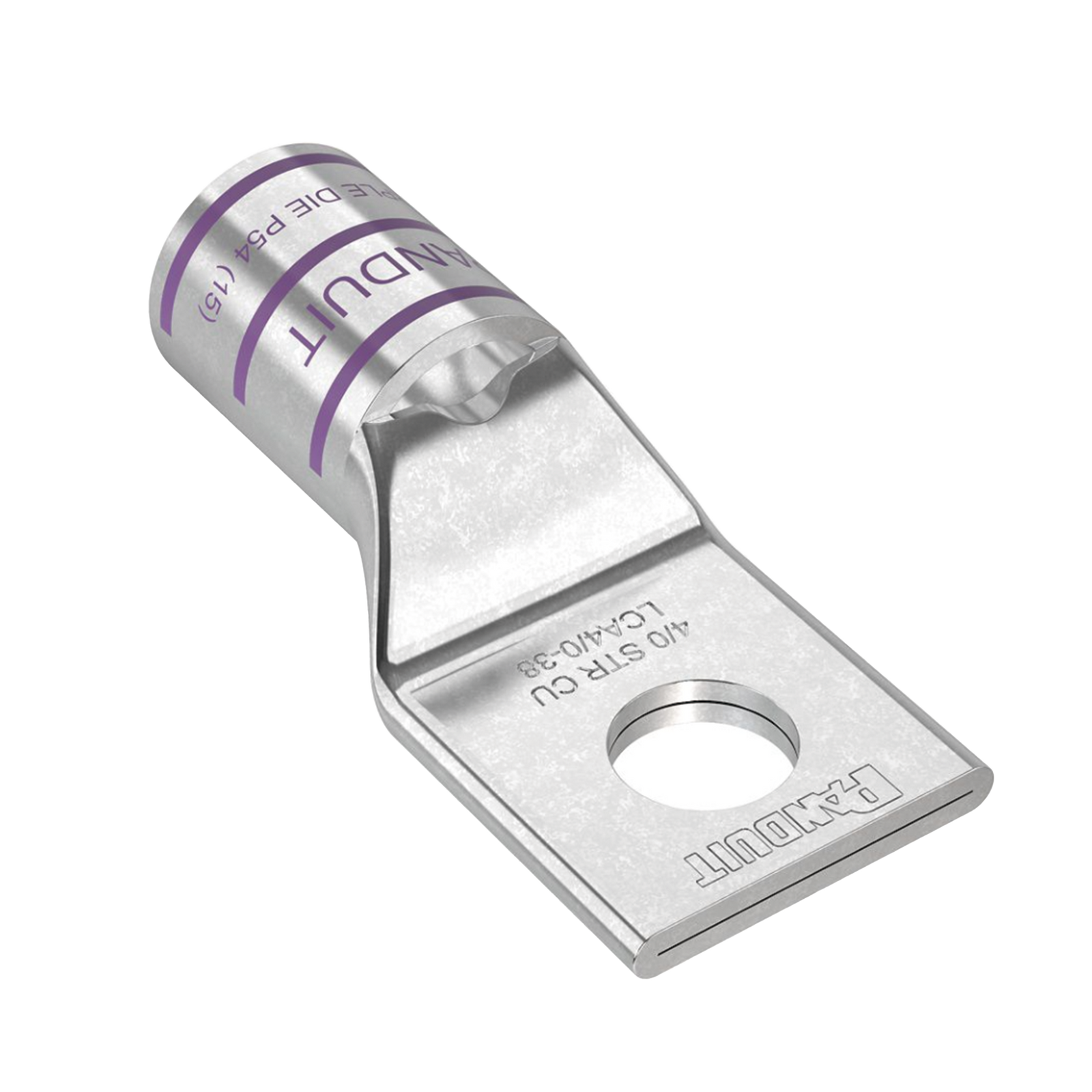 Zapata de Compresión de Cobre con Orificio 3/8", para Cable 4/0 AWG. 10 Piezas PANDUIT LCA4/0-38-X - SILYMX