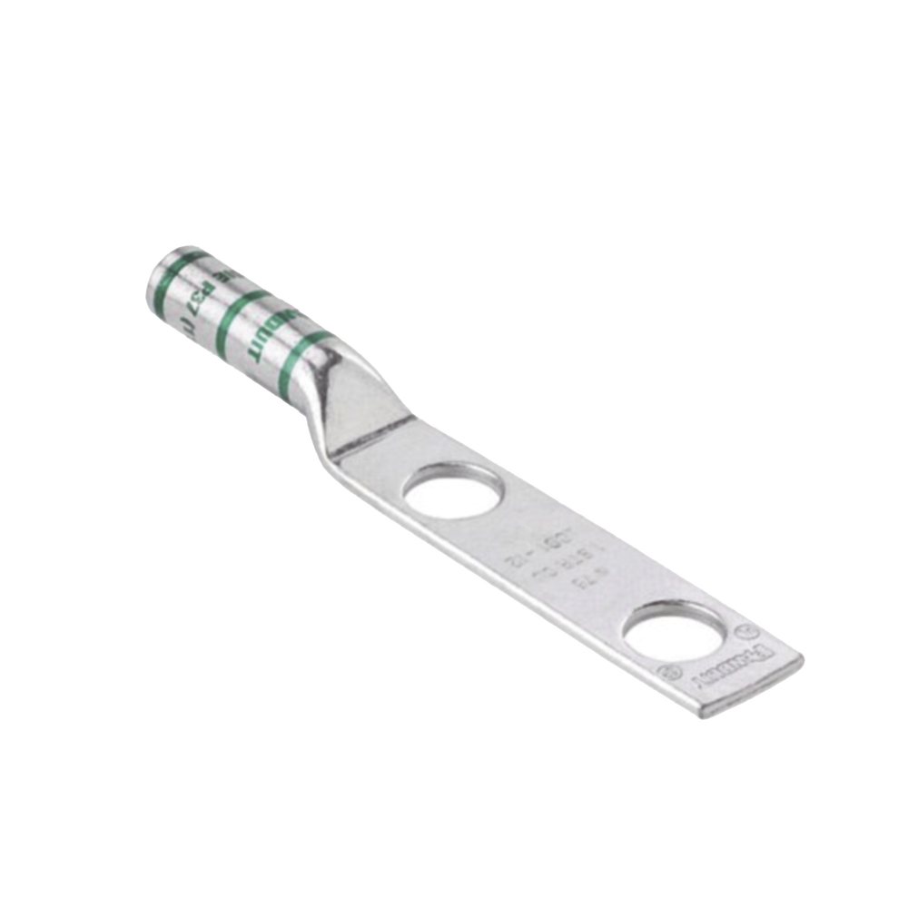 Conector de Compresión de Cobre con 2 Orificios 3/8" para Cable 2 AWG 1" de espacio entre Orificios. Paquete de 25 Piezas LCC2-38D-Q - SILYMX