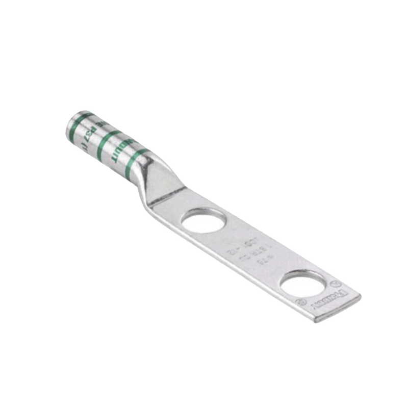 Conector de Compresión de Cobre con 2 Orificios 3/8" para Cable 2 AWG 1" de espacio entre Orificios. Paquete de 25 Piezas LCC2-38D-Q - SILYMX