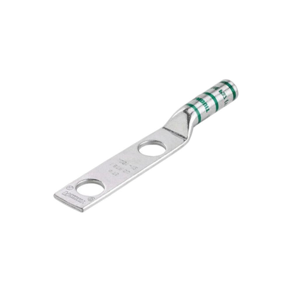 Terminal de Compresión Pan-Lug de Barril Largo de Dos Orificios para Cable 6 AWG LCC6-12-L - SILYMX