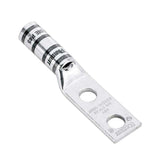 Terminal de Compresión Pan-Lug de Barril Largo de Dos Orificios para Cable 6 AWG LCC6-12W-L - SILYMX