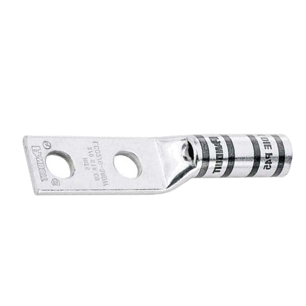 Terminal de Compresión Pan-Lug de Barril Largo de Dos Orificios para Cable 6 AWG LCC6-12W-L - SILYMX