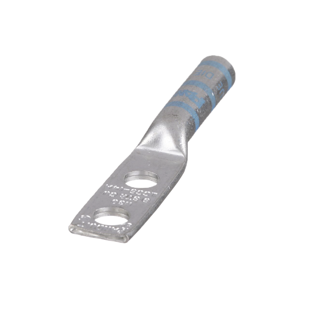 Terminal De Compresión De Barril Largo De Dos Orificios De 1/4 Para Cable 6 Awg Espacios Entre Orificios De 0.63In  LCC6-14A-L - SILYMX