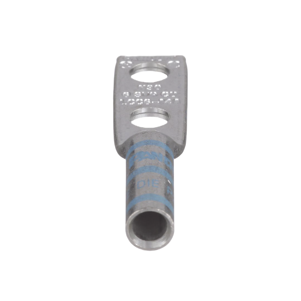 Terminal De Compresión De Barril Largo De Dos Orificios De 1/4 Para Cable 6 Awg Espacios Entre Orificios De 0.63In  LCC6-14A-L - SILYMX