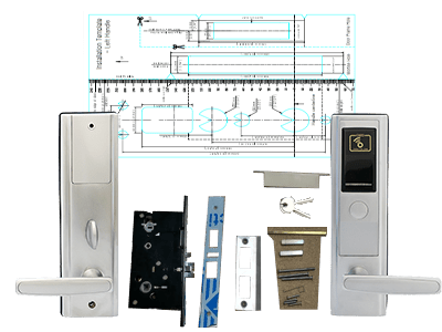 Cerradura Derecha para Hotel con Tecnología Mifare 13.56 MHz LH3600-R - SILYMX