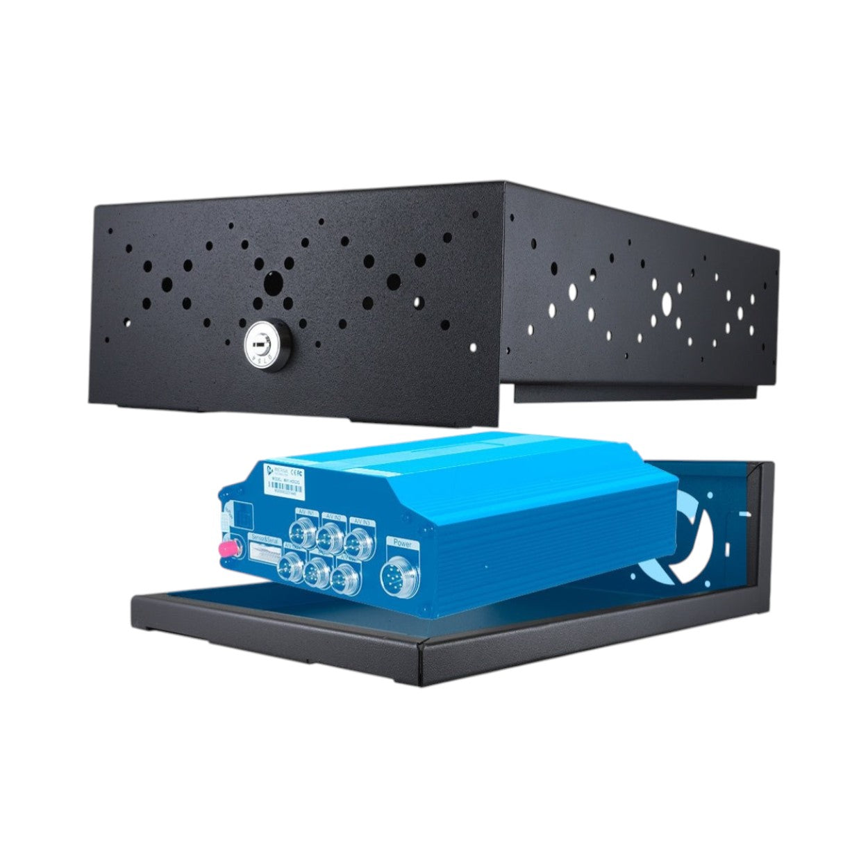 Gabinete De Seguridad Enson Lince13 Para Dvr Movil 380x270x115mm Con Ventilador Color Negro Compatible Con La Serie Mx1n Y Mm1n - SILYMX