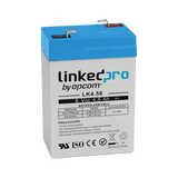 BateríasLINKEDPRO BY EPCOMLK4.56Batería 6 V 4.5 Ah UL AGM Vida útil promedio 5 años Para uso en equipo electrónico Alarmas de Intrusión Incendio/ Control de acceso Video Vigilancia Terminales F1 ( Incluye adaptador F2 LINKEDPRO BY EPCOM LK4.56 - SILYMX