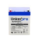 Batería 12 Vcc 5.5 Ah UL Vida útil promedio 5 años Tecnología AGM-VRLA Para uso en equipo electrónico, Alarmas, Control de acceso Terminales F1 - SILYMX