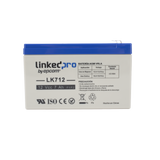 Batería 12 V 7 Ah UL AGM Vida útil promedio 5 años Uso en equipo electrónico Alarmas de Intrusión Incendio Control de acceso Video Vigilancia Terminales F1 ( Incluye adaptador F2 ) LINKEDPRO BY EPCOM LK712 - SILYMX