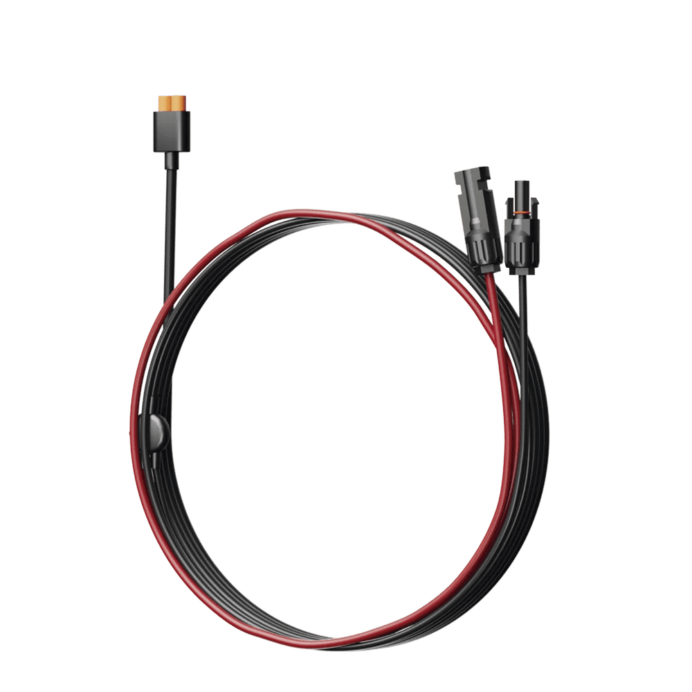 Cable 2.5 m, Negro, Calibre 10 AWG con Terminales MC4 Macho y Hebra para Terminal XT60 LMC4XT60I2.5M - SILYMX
