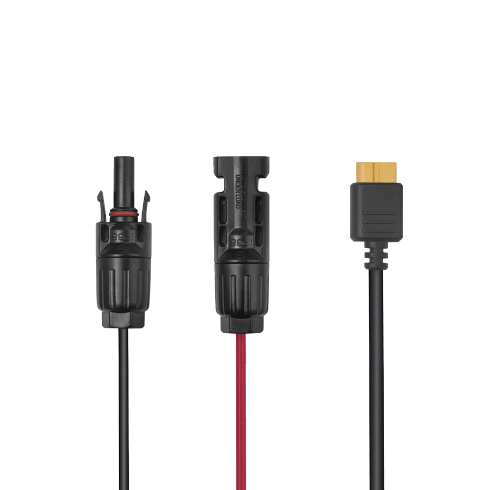 Cable 2.5 m, Negro, Calibre 10 AWG con Terminales MC4 Macho y Hebra para Terminal XT60 LMC4XT60I2.5M - SILYMX