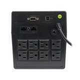 UPS 1000VA/600 W Línea Interactiva 120Vca 6 tomas 5-15R (4 Respaldadas) Regulación de Voltaje Protección RJ45 - SILYMX