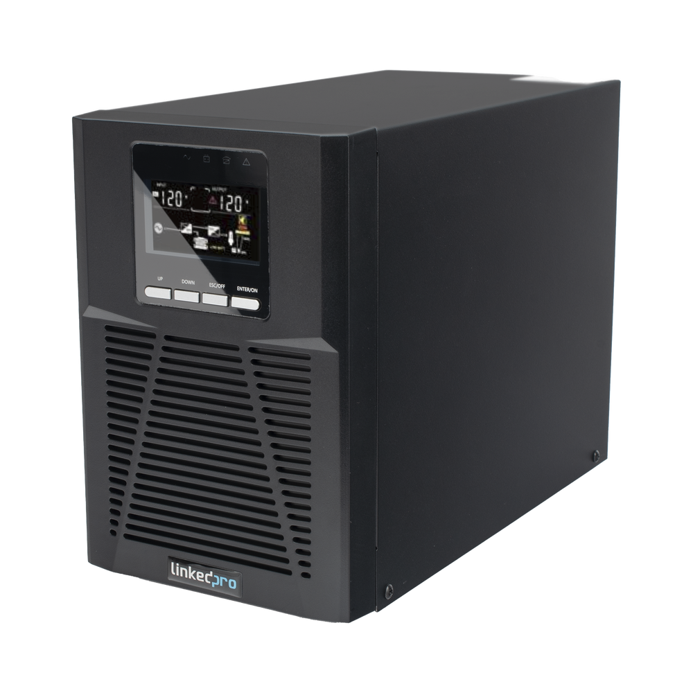 UPS Profesional LINKEDPRO LP1KOLT – 1000VA / 900W, Onda Pura, RJ45, 3 Tomas NEMA 5-15R