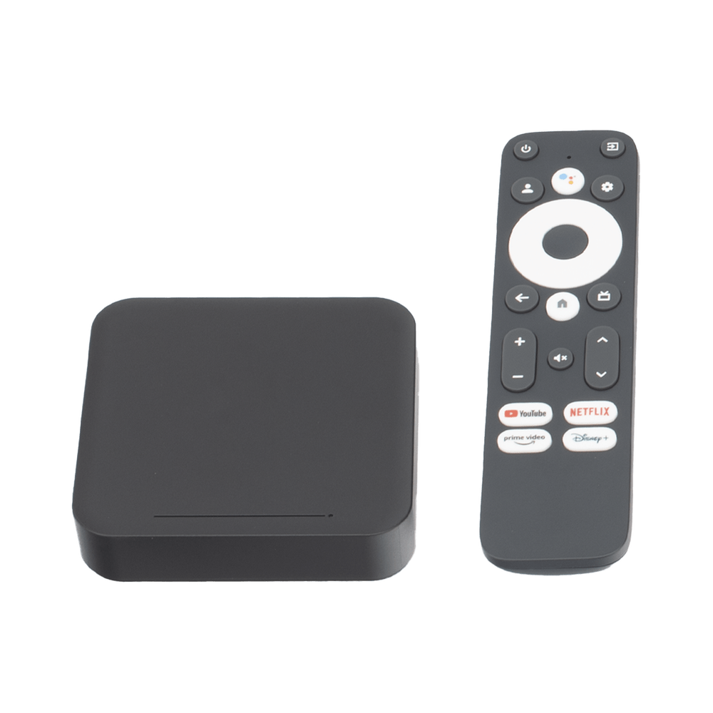 STB 4K Android con Google TV Alto Rendimiento Conexión Wi-Fi y por Cable  Control Remoto Bluetooth Salida HDMI - SILYMX