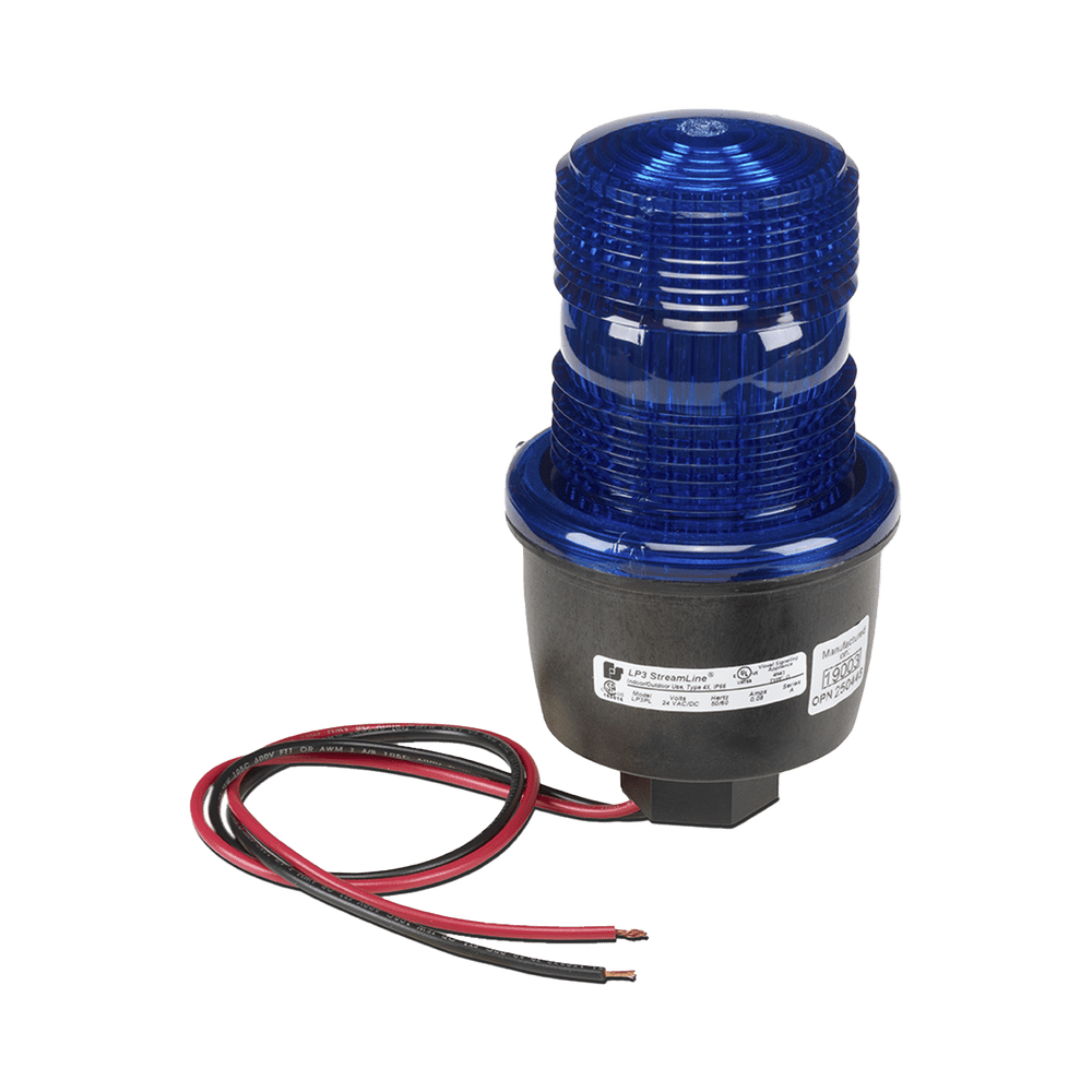 Luz de advertencia LED serie Streamline 24 Vcd montaje en tubo azul - SILYMX