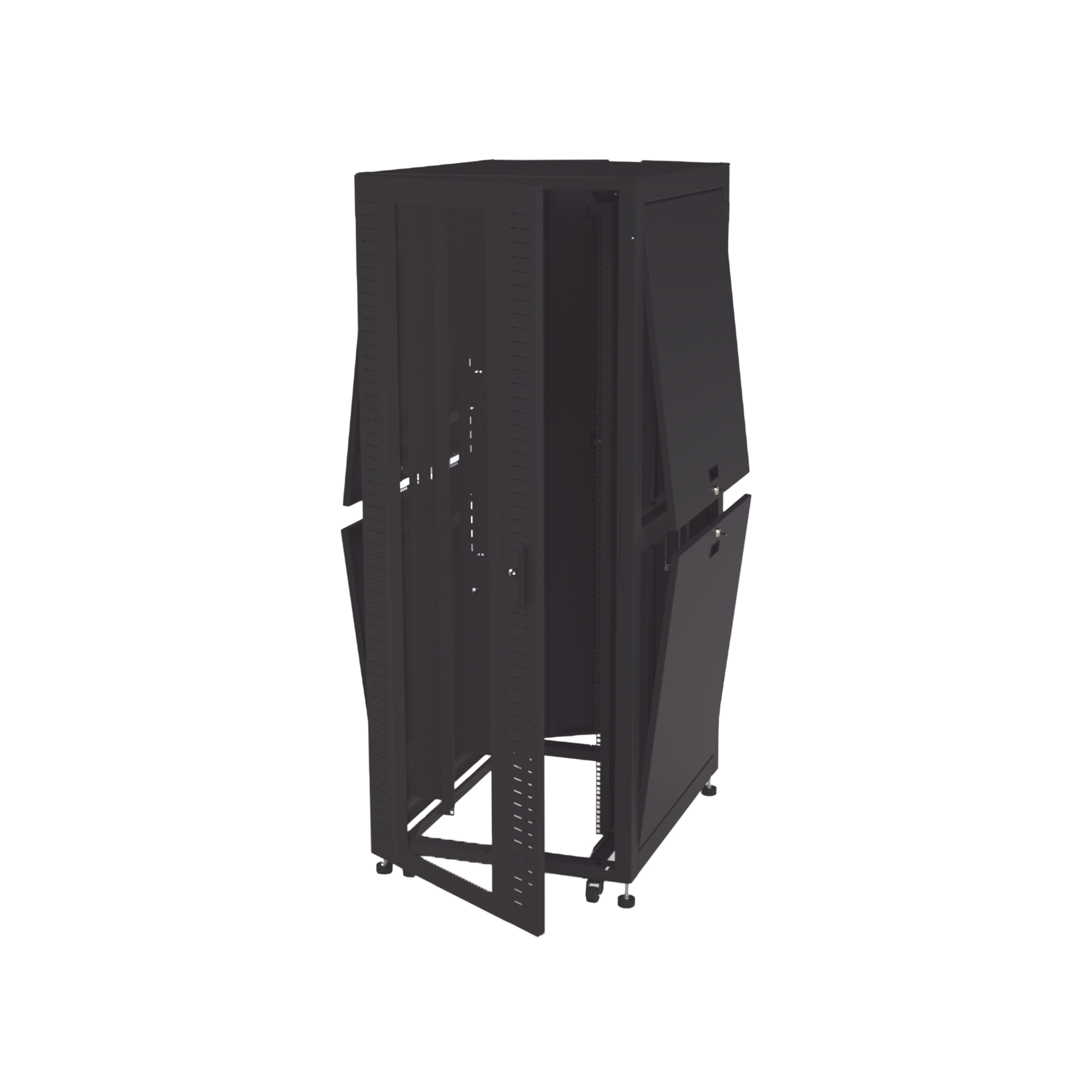 Gabinete para Telecomunicaciones Rack Estándar de 19", 42UR, 800 mm Ancho x 1000 mm Profundidad. Fabricado en Acero LP-80100-42UR2 - SILYMX