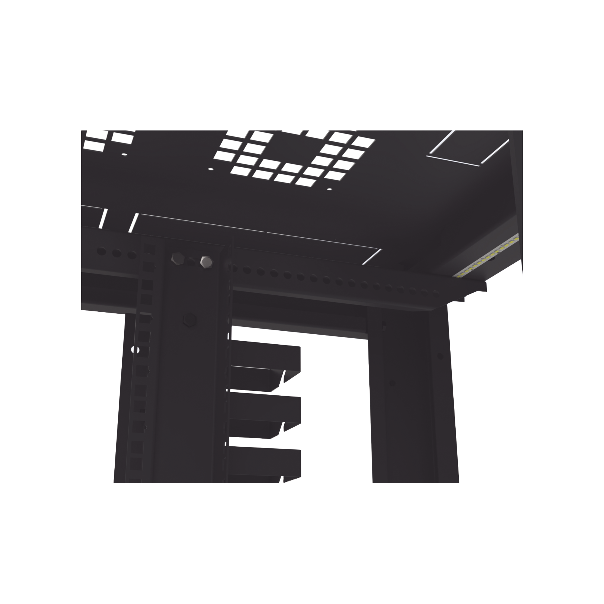 Gabinete para Telecomunicaciones Rack Estándar de 19", 42UR, 800 mm Ancho x 1000 mm Profundidad. Fabricado en Acero LP-80100-42UR2 - SILYMX