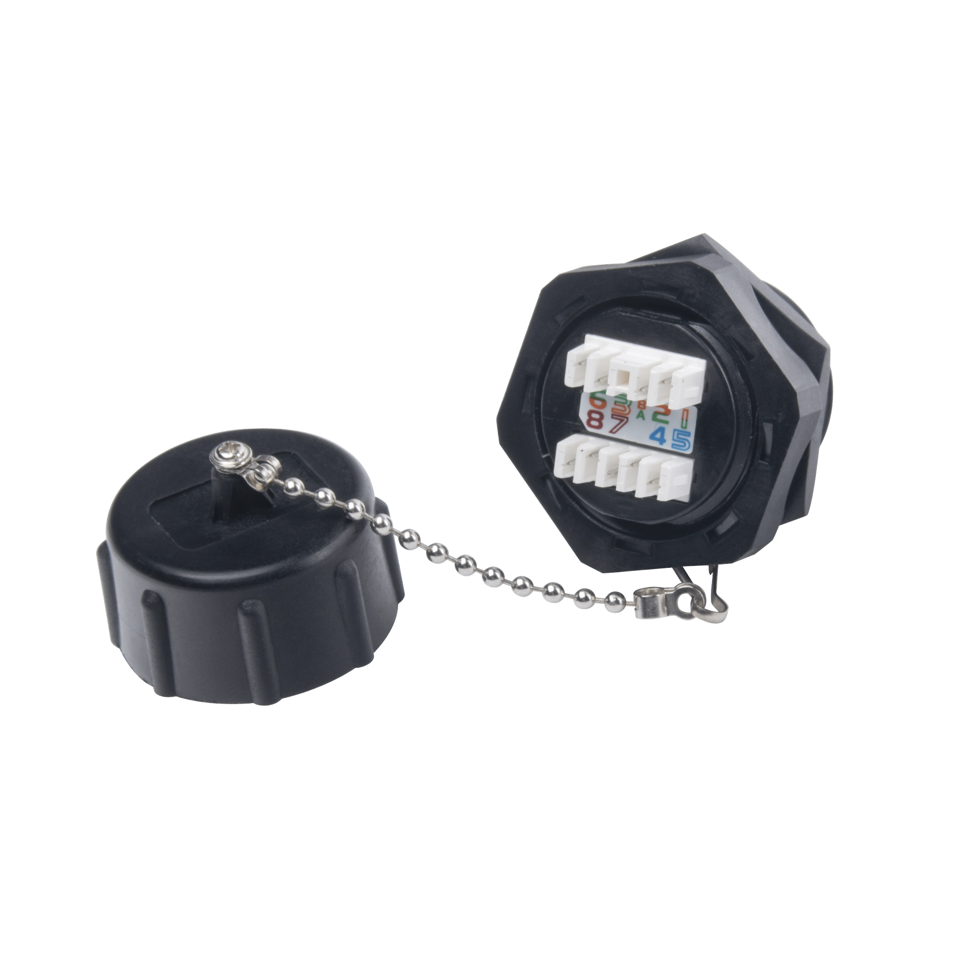 Jack Industrial RJ45 Categoria 6 Blindado IP67 Waterproof Resistente Agua Polvo Exterior LINKEDPRO LP-C6WP-JK - SILYMX