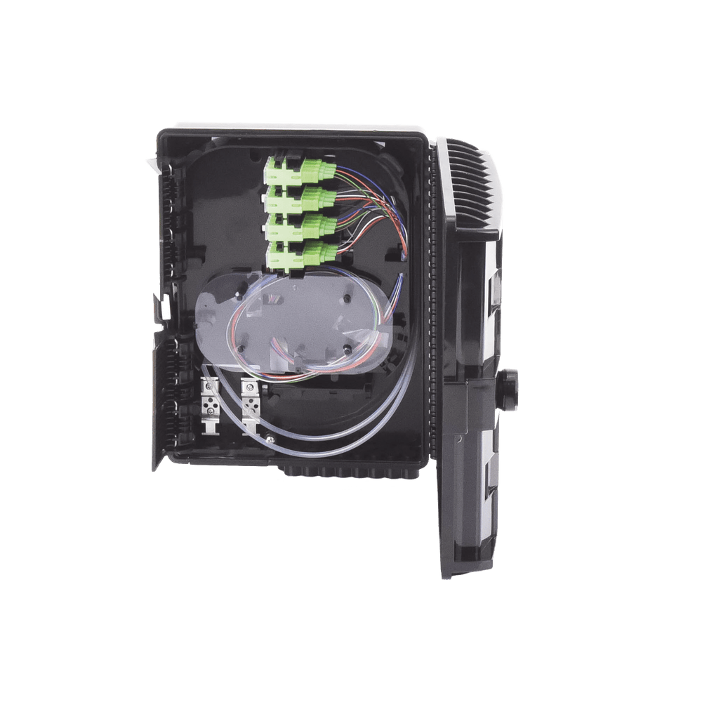 Cierre de Empalme para 24 fusiones de fibra óptica Interior/Exterior con 16 acopladores SC/APC y splitter 1x16 SC/APC Incluido IP65 - SILYMX