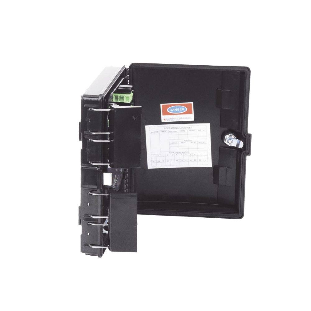 Cierre de Empalme para 24 fusiones de fibra óptica Interior/Exterior con 16 acopladores SC/APC y splitter 1x16 SC/APC Incluido IP65 - SILYMX