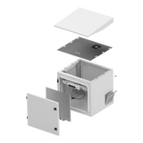 Gabinete de Exterior con Rack de 19" de 9UR con Ventiladores y Termostato (Montaje a poste o torre se vende por separado) LP-FORTE-09U-R3 - SILYMX