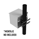 Gabinete de Exterior con Rack de 19" de 9UR con Ventiladores y Termostato (Montaje a poste o torre se vende por separado) LP-FORTE-09U-R3 - SILYMX