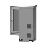 Gabinete De Piso Para Exterior Con Ventiladores Y Termostato Con Rack De 19" De 16 U + Espacio Para Baterías - SILYMX