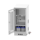 Gabinete De Piso Para Exterior Con Ventiladores Y Termostato Con Rack De 19" De 16 U + Espacio Para Baterías - SILYMX