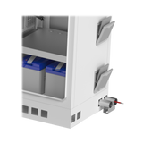 Gabinete De Piso Para Exterior Con Ventiladores Y Termostato Con Rack De 19" De 16 U + Espacio Para Baterías - SILYMX