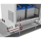 Gabinete De Piso Para Exterior Con Ventiladores Y Termostato Con Rack De 19" De 16 U + Espacio Para Baterías - SILYMX