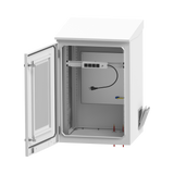 Gabinete De Exterior Con Rack De 19" De 16U Con Ventiladores Y Termostato (Montaje A Poste O Torre Se Vende Por Separado) - SILYMX