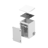 Gabinete De Exterior Con Rack De 19" De 16U Con Ventiladores Y Termostato (Montaje A Poste O Torre Se Vende Por Separado) - SILYMX