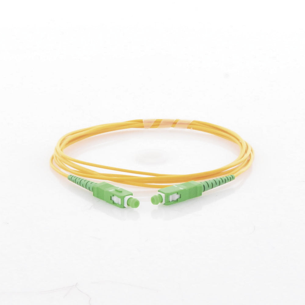 Jumper de Fibra Óptica Monomodo SC/APC SC/APC Simplex color amarillo 2 metros - SILYMX