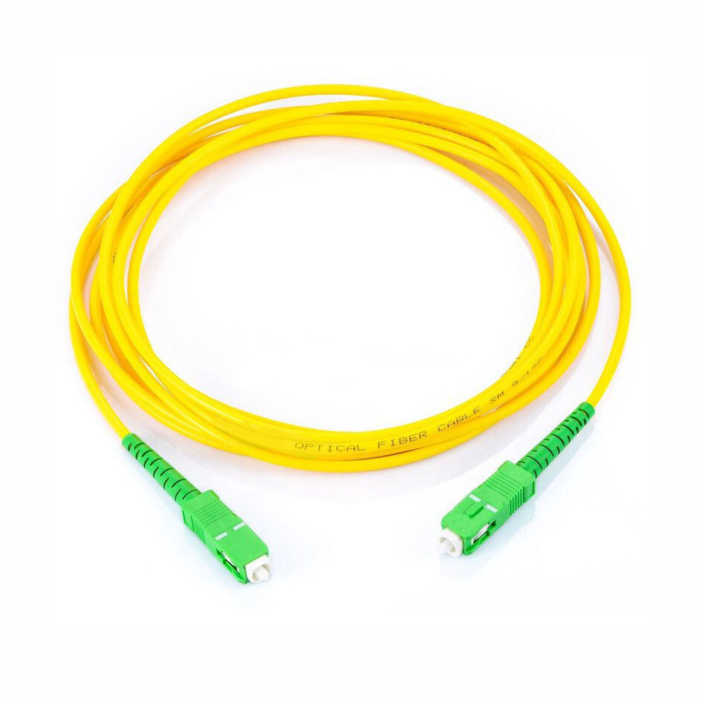 Jumper de Fibra Óptica Monomodo SC/APC SC/APC Simplex color amarillo 2 metros - SILYMX